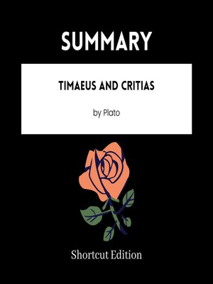 cover image of SUMMARY--Timaeus and Critias by Plato